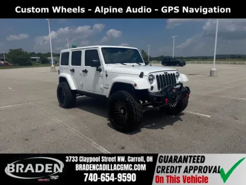 White 2015 Jeep Wrangler Unlimited Sahara for sale in Carroll, OH