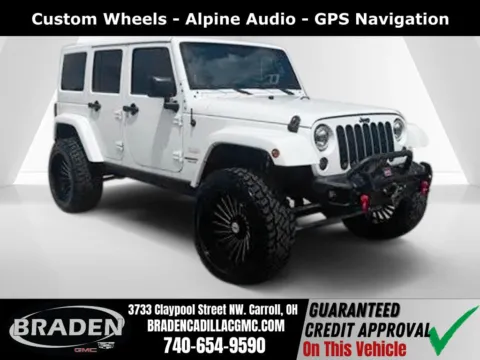 White 2015 Jeep Wrangler Unlimited Sahara for sale in Carroll, OH