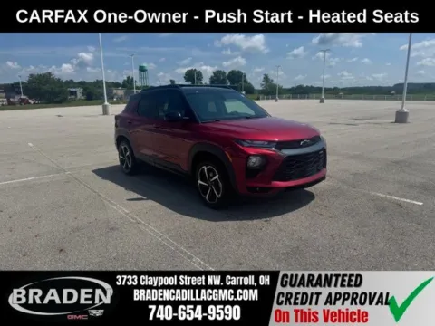 Red 2021 Chevrolet TrailBlazer RS for sale in Carroll, OH