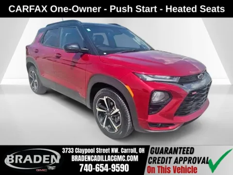 Red 2021 Chevrolet TrailBlazer RS for sale in Carroll, OH