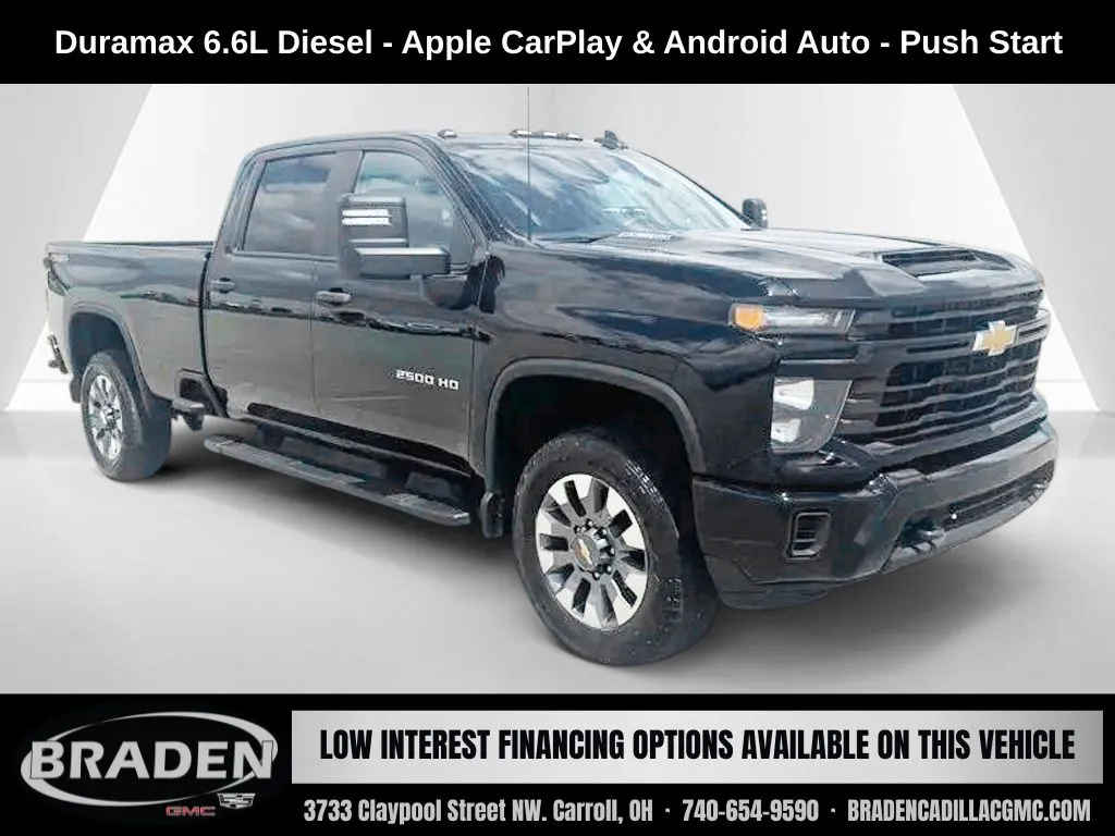 Black 2024 Chevrolet Silverado 2500 HD Custom for sale in Carroll, OH