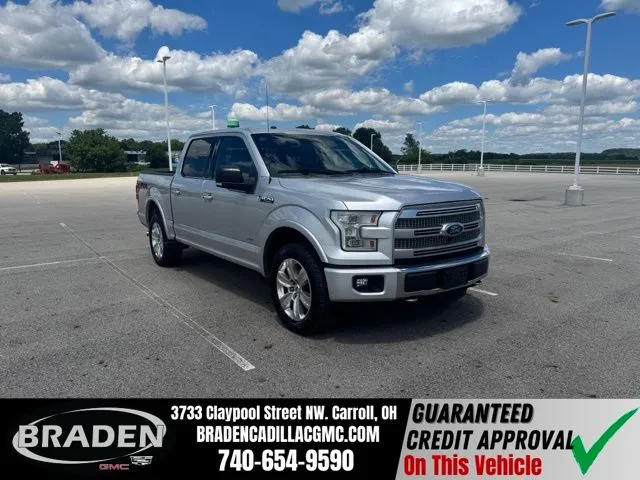 Silver 2016 Ford F-150 Platinum for sale in Carroll, OH