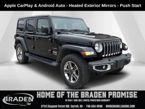 Black 2021 Jeep Wrangler Unlimited Sahara for sale in Carroll, OH