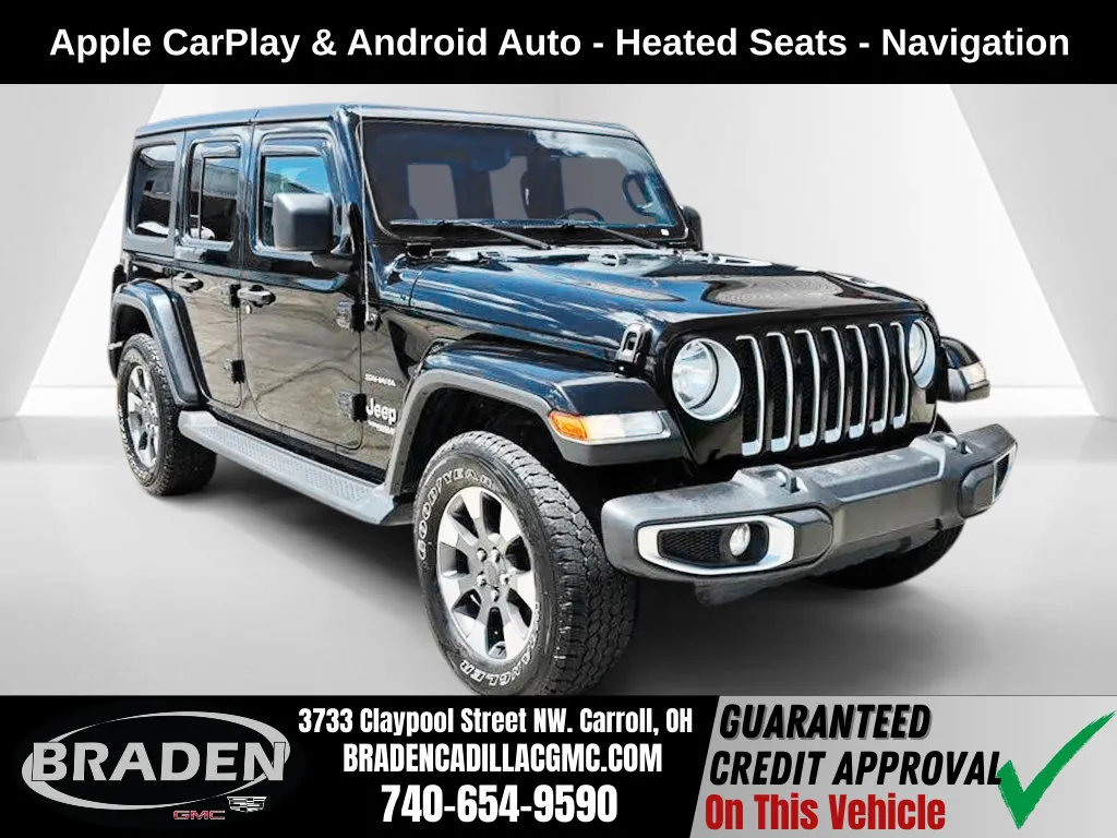 Black 2021 Jeep Wrangler Unlimited Sahara for sale in Carroll, OH