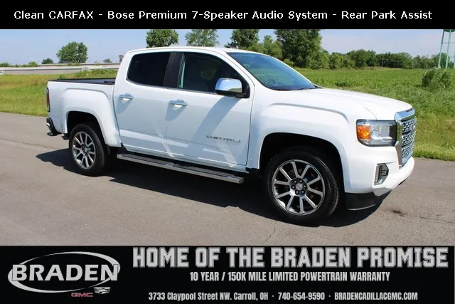 White 2022 GMC Canyon Denali for sale in Carroll, OH