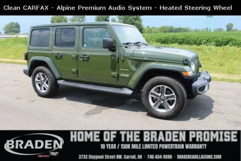 Green 2021 Jeep Wrangler Unlimited Sahara for sale in Carroll, OH
