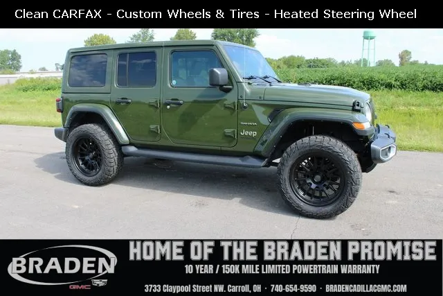 Green 2021 Jeep Wrangler Unlimited Sahara for sale in Carroll, OH