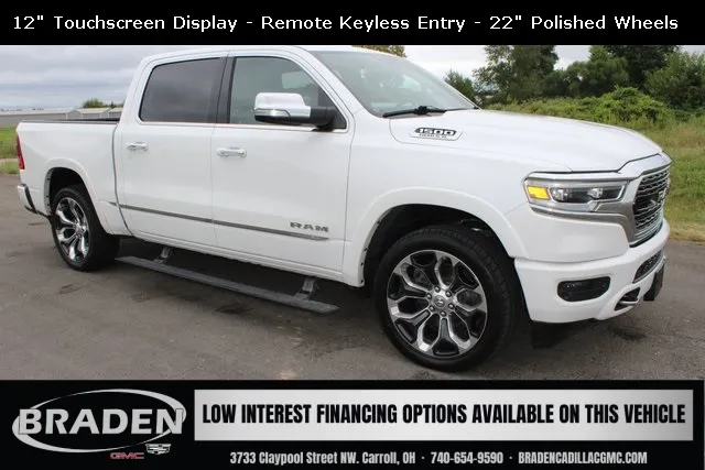 White 2019 Ram 1500 Limited for sale in Carroll, OH