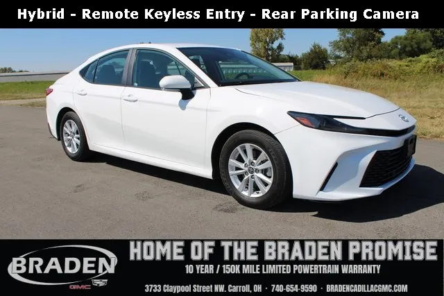 White 2025 Toyota Camry LE for sale in Carroll, OH