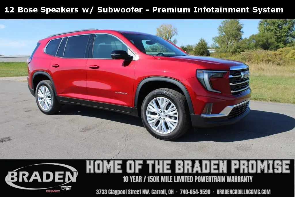 Red 2025 GMC Acadia Elevation for sale in Carroll, OH