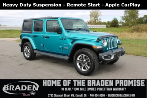 Blue 2020 Jeep Wrangler Unlimited Sahara for sale in Carroll, OH