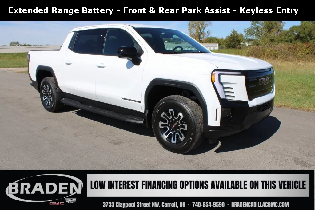 White 2026 GMC Sierra EV Elevation for sale in Carroll, OH