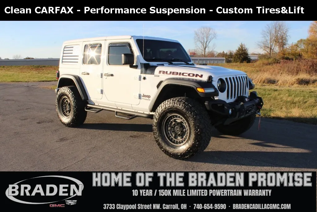 White 2020 Jeep Wrangler Unlimited Rubicon for sale in Carroll, OH