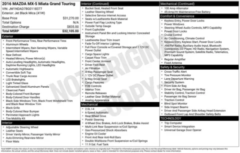 More photos of 2016 Mazda Miata Grand Touring at AUTOLAND, FL