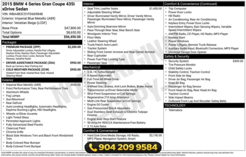 Another view of 2015 BMW 4 Series 435i Gran Coupe for sale in Jacksonville, FL at AUTOLAND