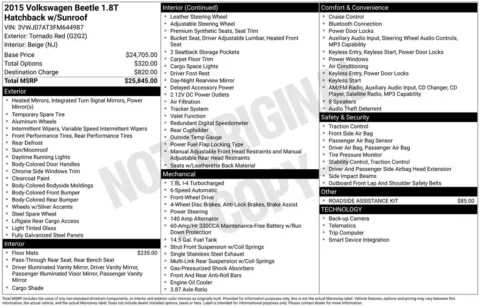 Another view of 2015 Volkswagen Beetle 1.8T for sale in Jacksonville, FL at AUTOLAND