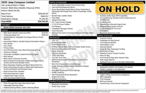 Photos of 2020 Jeep Compass Limited for sale in Jacksonville, FL at AUTOLAND