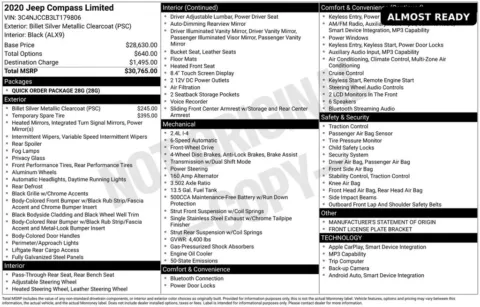 Photos of 2020 Jeep Compass Limited for sale in Jacksonville, FL at AUTOLAND