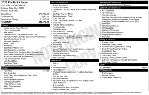 More photos of 2023 Kia Rio LX at AUTOLAND, FL