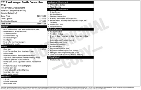 More photos of 2013 Volkswagen Beetle 2.5L at AUTOLAND, FL