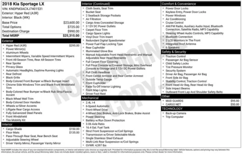 Photos of 2018 Kia Sportage LX for sale in Jacksonville, FL at AUTOLAND