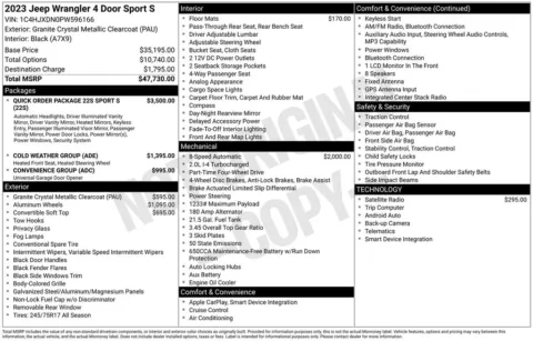 More photos of 2023 Jeep Wrangler Sport S at AUTOLAND, FL