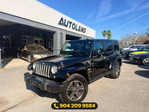 Black 2017 Jeep Wrangler Unlimited Sahara for sale in Jacksonville, FL