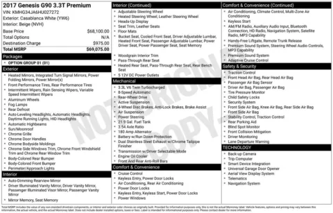 Photos of 2017 Genesis G90 3.3T Premium for sale in Jacksonville, FL at AUTOLAND