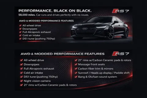 Photos of 2017 Audi RS 7 4.0T Performance Prestige for sale in Jacksonville, FL at AUTOLAND