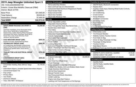 More photos of 2019 Jeep Wrangler Unlimited Sport S at AUTOLAND, FL