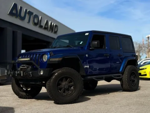 Blue 2019 Jeep Wrangler Unlimited Sport S for sale in Jacksonville, FL