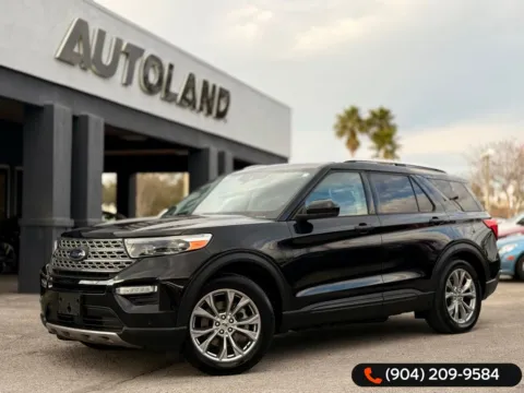 Black 2021 Ford Explorer Limited for sale in Jacksonville, FL