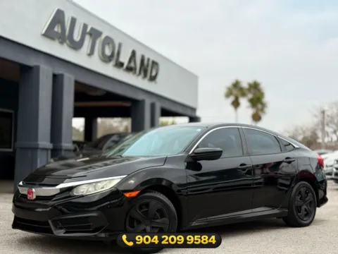 Black 2017 Honda Civic LX for sale in Jacksonville, FL