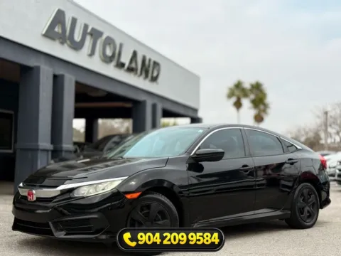 Black 2017 Honda Civic LX for sale in Jacksonville, FL