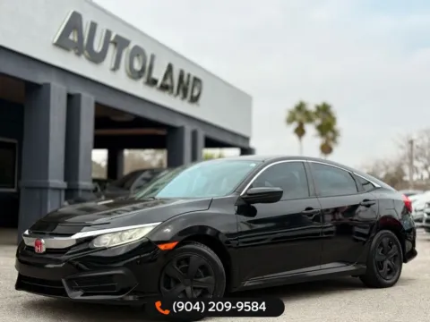 Black 2017 Honda Civic LX for sale in Jacksonville, FL