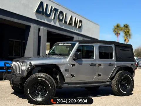 Silver 2018 Jeep Wrangler Unlimited Sport S for sale in Jacksonville, FL