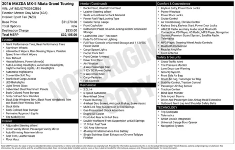 Photos of 2016 Mazda Miata Grand Touring for sale in Jacksonville, FL at AUTOLAND