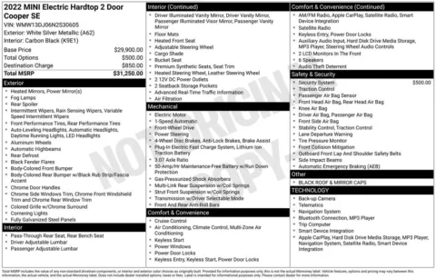 Photos of 2022 MINI Cooper SE Electric Signature for sale in Jacksonville, FL at AUTOLAND