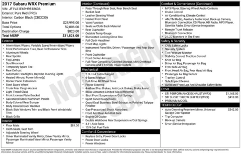 More photos of 2017 Subaru WRX Premium at AUTOLAND, FL