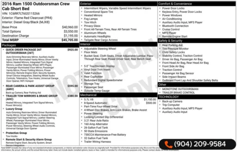 More photos of 2016 Ram 1500 Outdoorsman at AUTOLAND, FL