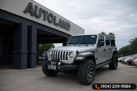 Silver 2018 Jeep Wrangler Unlimited Sport S for sale in Jacksonville, FL