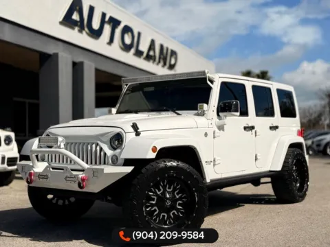 White 2015 Jeep Wrangler Unlimited Sahara Altitude for sale in Jacksonville, FL