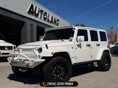 White 2015 Jeep Wrangler Unlimited Sahara Altitude for sale in Jacksonville, FL