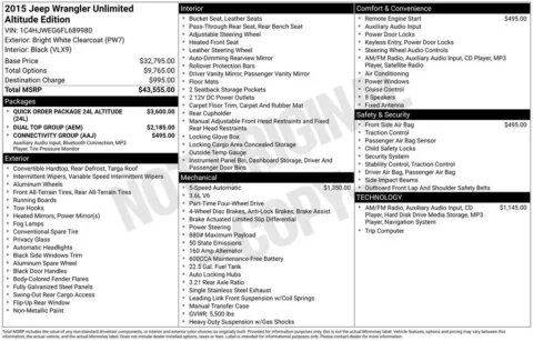 Another view of 2015 Jeep Wrangler Unlimited Sahara Altitude for sale in Jacksonville, FL at AUTOLAND