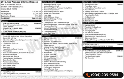 More photos of 2015 Jeep Wrangler Unlimited Rubicon at AUTOLAND, FL