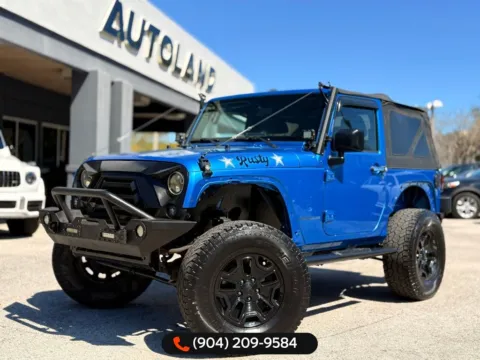 Blue 2016 Jeep Wrangler Willys Wheeler for sale in Jacksonville, FL