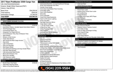 More photos of 2017 Ram ProMaster 2500 High Roof at AUTOLAND, FL