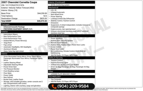 More photos of 2007 Chevrolet Corvette at AUTOLAND, FL