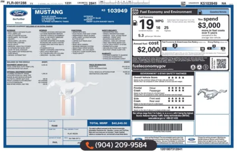 Another view of 2019 Ford Mustang GT for sale in Jacksonville, FL at AUTOLAND