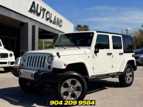 White 2017 Jeep Wrangler Unlimited Sahara for sale in Jacksonville, FL